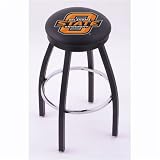 Oklahoma State Cowboys 25 Single-ring Swivel Bar Stool with Chrome Accent Ring