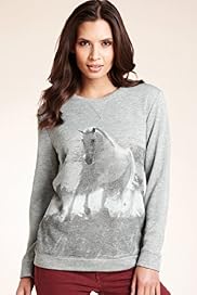 Indigo Collection Horse Print Sweat Top