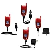Road Warrior Kit for the Sanyo PM-8200 includes a Car & Wall Charger AND USB cable AND Battery Extender - Gomadic Brand w/ TipExchange Technology