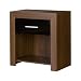 Siracusa One Drawer Bedside Chest in Walnut and High Gloss Black