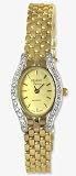 Geneve 14kt Gold & Diamond Womens Luxury Swiss Jewelry Watch 14k W00780B