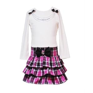 Rare Editions Girls 2-6x Rhinestone Necklas Dress