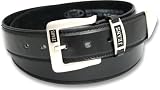 Real Leather Lined Jeans Belt by 'Ossi' in Black