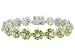 STERLING SILVER 22.95CTW PERIDOT WITH 2.55CTW WHITE TOPAZ BRACELET