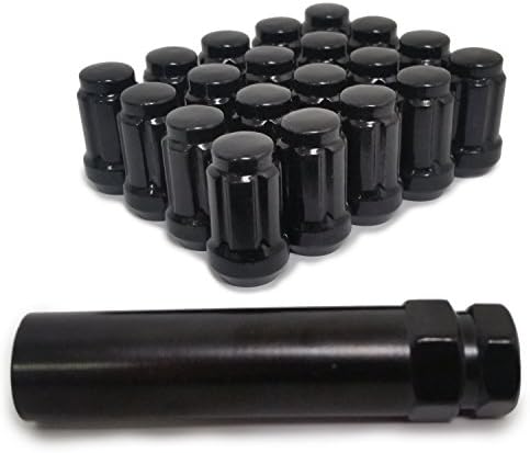 SPLINE 20 Black Tuner Racing Lug Nuts 12X1.5 FITS Most JDM Honda Acura