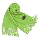 Basile Extra-Soft Solid Cashmere Long Scarf Chartreuse