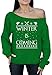 Winter Is Coming Off the Shoulder Oversized Sweatshirt Ugly Christmas Sweater