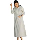 Angeliebe エンジェリーベ 産後 授乳 服 ふんわり 裏 起毛 フード 付 き ロング ワンピース フリー 杢 グレー