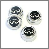 Infiniti Silver Logo Chrome License Plate Screw Covers