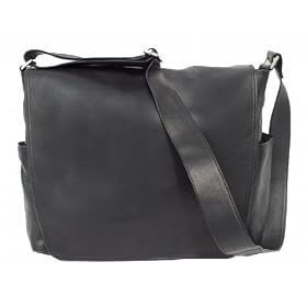 Buy Piel 2496-BLK Black Messenger Bag