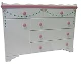 changing table dresser - -floral bouquet - by sweet beginnings