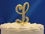 Swarovski Crystal Monogram Cake Topper Initial Letter L - 4 1/2