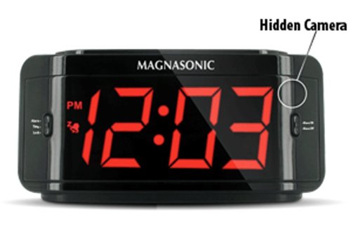 Covert Alarm Clock DVR with Built-in Color Pinhole Nanny Camera