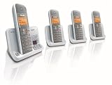 Philips SE4354 Digital Cordless Telephone With Answering Machine Quad Pack
