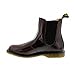 Dr. Martens Women's Flora Leather Chelsea Boot, Cherry Red Arcadia, 3 UK/5 M US