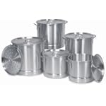 Aluminum Stock Pot 5 Piece Set with 2 Lids and Steamer