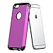 LUVVITT [Ultra Armor] Shock Absorbing Case Best Heavy Duty Dual Layer Tough Cover for Phone 6 / Phone 6s (4.7) - Black/Purple