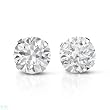 Stud Earrings With 6.00ctw Cubic zirconia Made in 925 Sterling silver