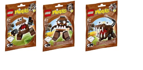 LEGO, Mixels Series 2 Bundle Set of Fang Gang, Chomly (41512), Gobba (41513), and Jawg (41514)