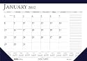 House of Doolittle Compact Desk Pad Calendar 12 Months January 2012 to December 2012, 18.5 x 13 Inch, Blue and Gray, Recycled (HOD1646)