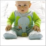 Elephant Pijama. Circus Collection Footed Snap Back Infant Baby Rompers. Cotton Sleep N Play Baby Pajamas.(3m)