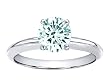 1.25 cttw Genuine Aquamarine Solitaire Engagement Ring - 14kt Yellow Gold