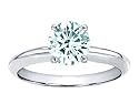 1.25 cttw Genuine Aquamarine Solitaire Engagement Ring - 14kt White or Yellow Gold