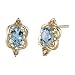 Jewelry : Thrillingly Modish 1.25 cts Oval Checkerboard Swiss Topaz Diamond Earrings 14Kt Yellow Gold