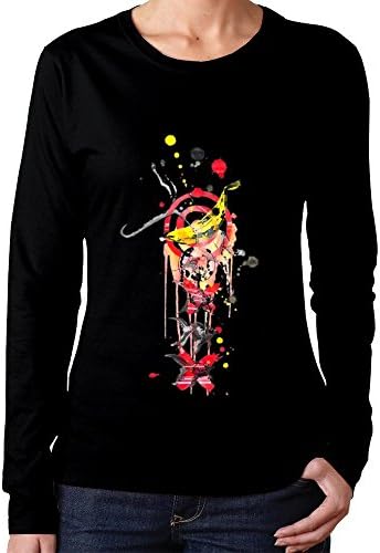 Leenn Women's MOBY DICK Moby Dick Or The Whale Logo Long T-shirts XX-Large Black