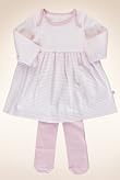 Petit Bebe Envelope Neck Dress & Tights Outfit [T78-9313P-Z]