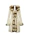 Forzieri Ivory Fox Fur-Trim Long Hooded Coat