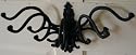 Victorian Style Folding Coat Rack 5 Prong Swivel Hook, Black