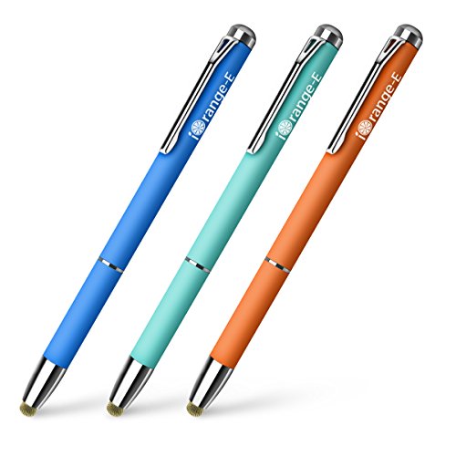 Stylus Pen, iOrange-Eâ„¢ 3 Pack of 5'' Stylus Pen with Micro-Knit Hybrid Fiber Tip for iPhone 6 6 Plus 5S 5, iPad Air, and other Capacitive Touch Screen Devices, Orange+Light Green+Light Blue