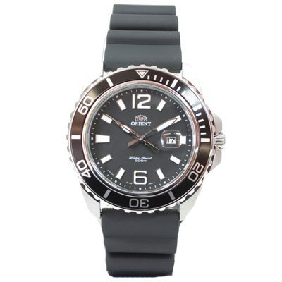 ORIENT Uhr Deep Quarz Herrenuhr schwarz Datum Neues Modell Kautschuk FUNE3004B0