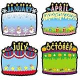 CDPCD1726 - Birthday Cakes Bulletin Display, 12 Cakes 13x12, 6 Borders