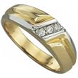 Two Tone Celebratory Diamond Men's Wedding Band