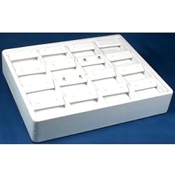 Earrings Display Tray 16 Pairs Stackable White Jewelry