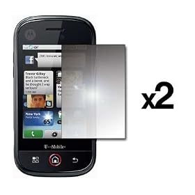 2 Pack of Premium Reusable LCD Screen Protectors for Motorola CLIQ MB200 / Motorola Morrison / Motorola DEXT MB200 [Accessory Export Packaging]