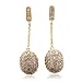 14k Pink Gold Pebble Natural Fancy Pink Diamond Earrings - 2.20 carat