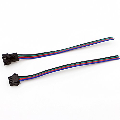 SmartLedTech LC4 Locking Connector Pigtail Power Cable - Male and Female (Pack of 10)