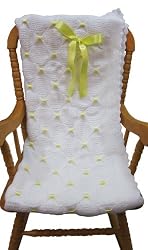 Handmade Baby Blanket - Heirloom in Yellow Satin Lace (100% Hand-knitted)