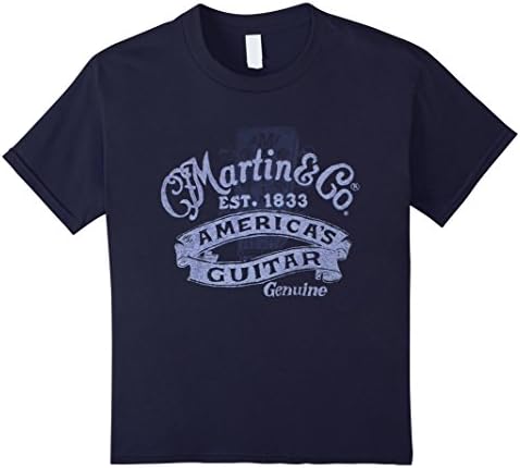 Kids Martin Dual Guitars Vintage T-Shirt 10 Navy