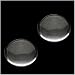 Clear Czech Glass Cabochon Round Beads Crystal Magnify 20mm (2 Beads)