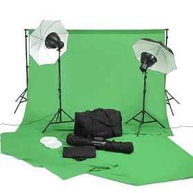 Square Perfect Professional Quality Video Studio in a Box w/ Background Stand Chromakey Green Screen