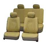 Deluxe Leatherette CAR Seat Covers Pu007 Beige 114