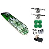Toy Machine Josh Harmony Green Plaid 8.25 Skateboard Deck Complete