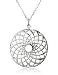 Sterling Silver Medallion Pendant Necklace, 18"