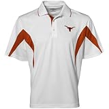 Texas Longhorns PGA Tour White Color Block Golf Polo Shirt
