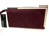 Kenneth Cole Reaction Women Purple Snake Wristlet Clutch Wallet