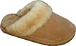 LAMO AUSTRALIA Genuine Sheepskin Womens Scuff Slippers Shoes Suede Genuine Sheepskin Shearling CHESTNUT